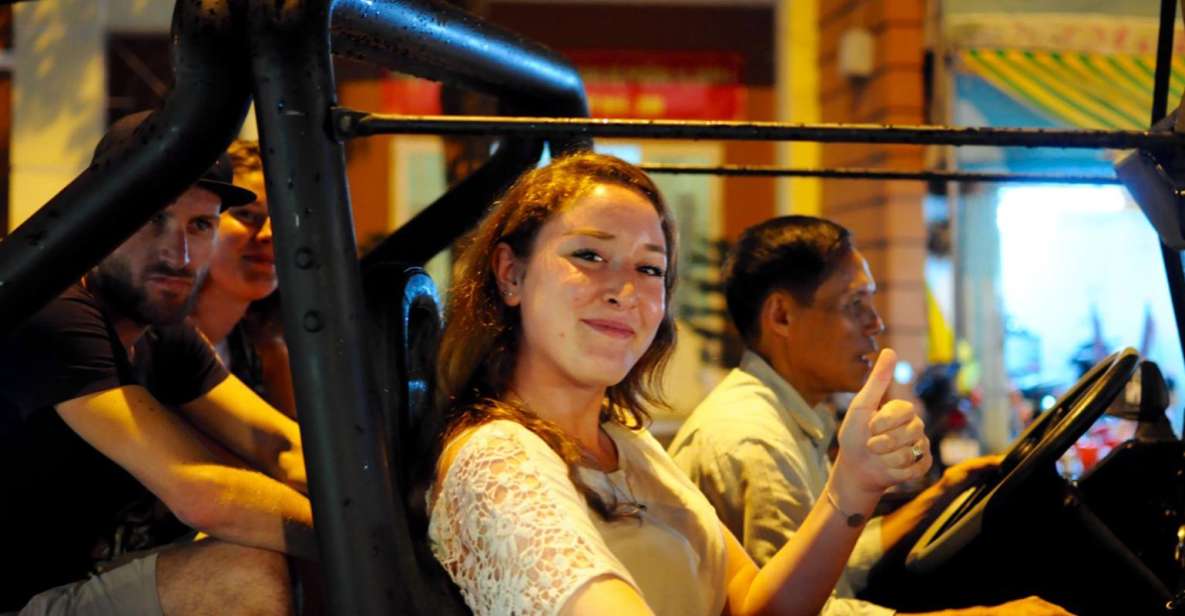 Saigon: Private Food Tour Discovery & City Tour by Jeep - French Colonial Icons at Night: Opera House, City Hall, Notre Dame, Post Office