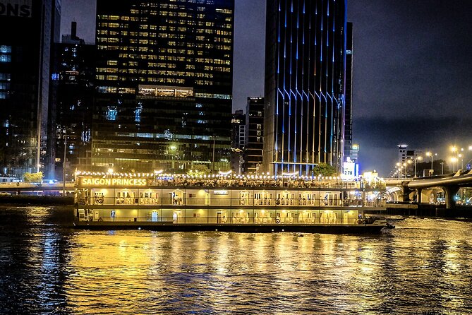 Saigon River Dinner Cruise: Buffet, Set Menu, Fine Dining (3hrs) - Boarding and cruising: the river stretch and the skyline moment