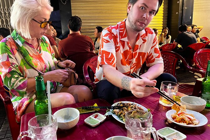 Saigon Street Food By Night - Foodie City Private Tour With Local Guide - The food lineup: banh xeo, pho, banh mi, and sweet bites to close