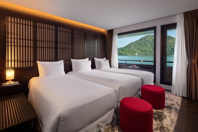 Scarlet Pearl Cruise - The Pearl of Halong Wonder (2days/1night) - Day 2 starts early: yoga, sunrise, and breakfast with bay views