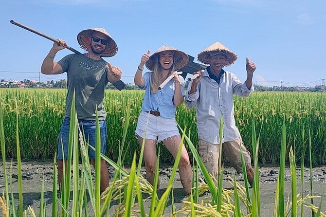 Small Group Bicycle Tour with Farming and Fishing Experience - Rice Paddies, Shrimp Farms, and Temple Stops