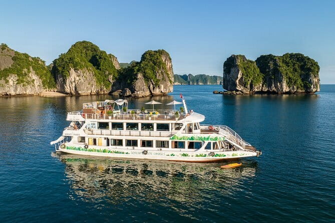 The Catba Catamaran Day Tour Lan Ha Bay Cruise Trips - Lan Ha Bay adventure time: kayaking, caves, and optional adrenaline